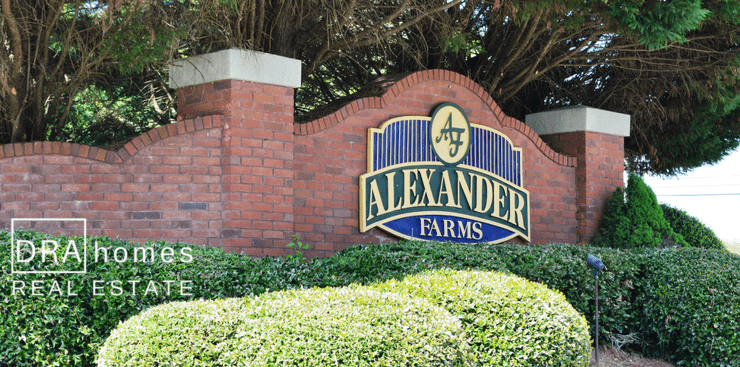 Alexander Farms Entrance | Marietta 30064 | DRA Homes Real Estate Watermark