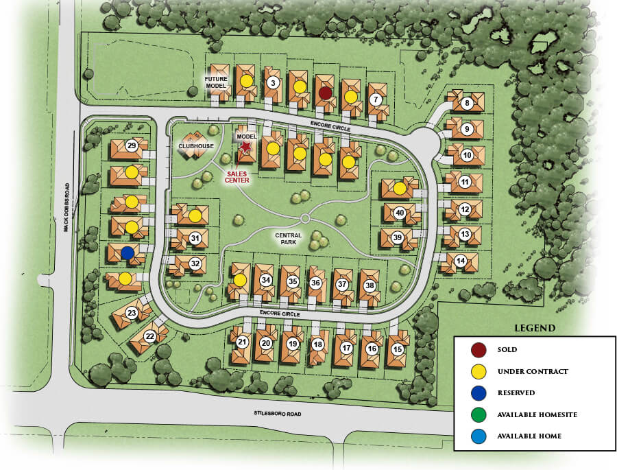 Encore Windsong Site Map | 55 & Over Community | Kennesaw GA 30152
