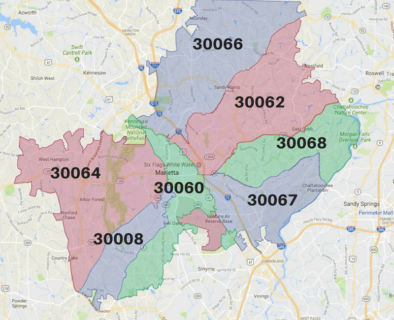 Kennesaw Zip Code Map North Square Marietta 30060 Townhomes For Sale | 770-374-4230