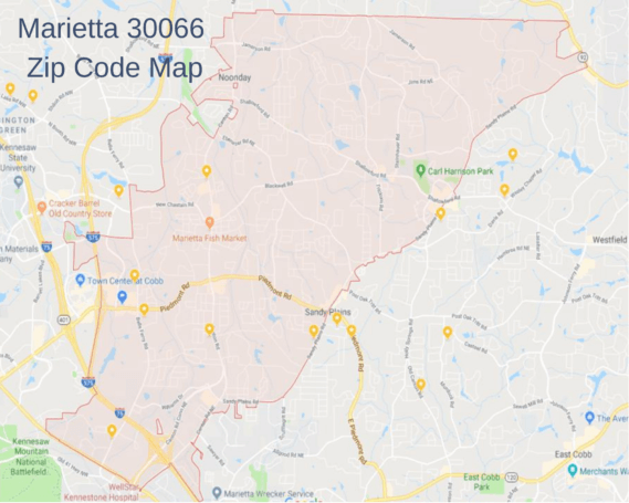 Marietta 30066 Zip Code Map | Momentum Real Estate Group