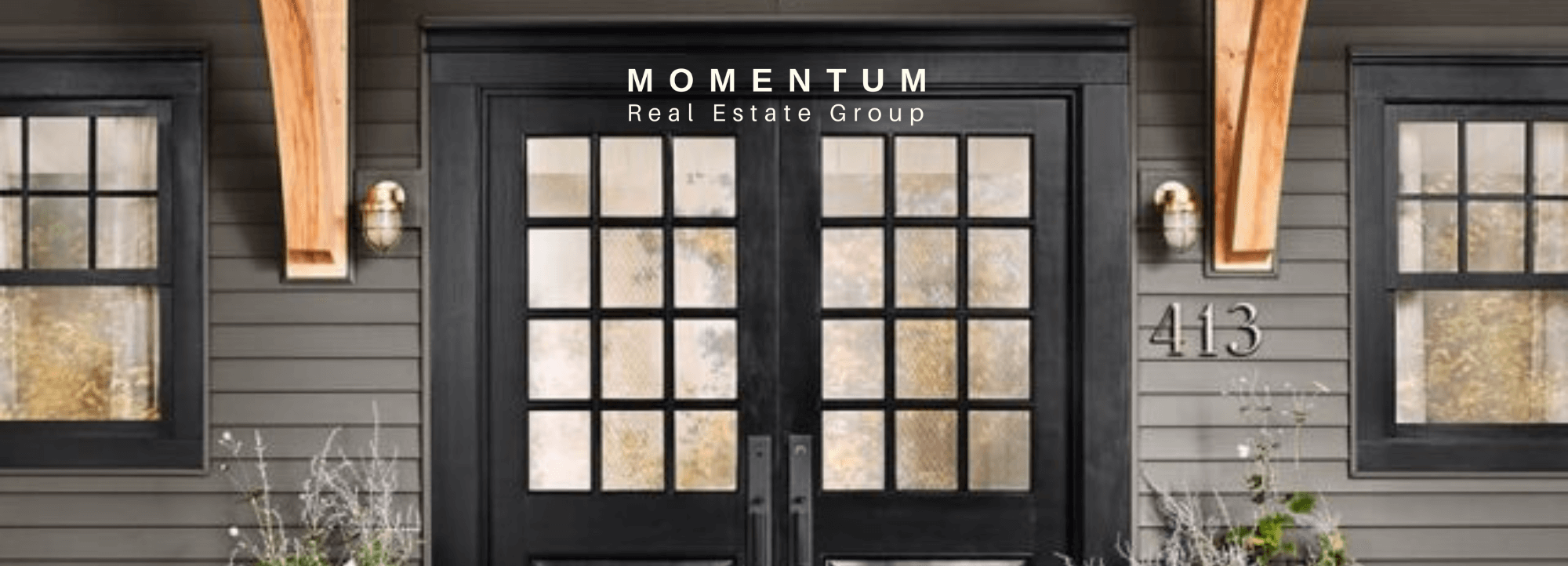 Preserving Your Exterior Paint Finishes | Front Entry with Black Painted Door | Momentum Real Estate Group 